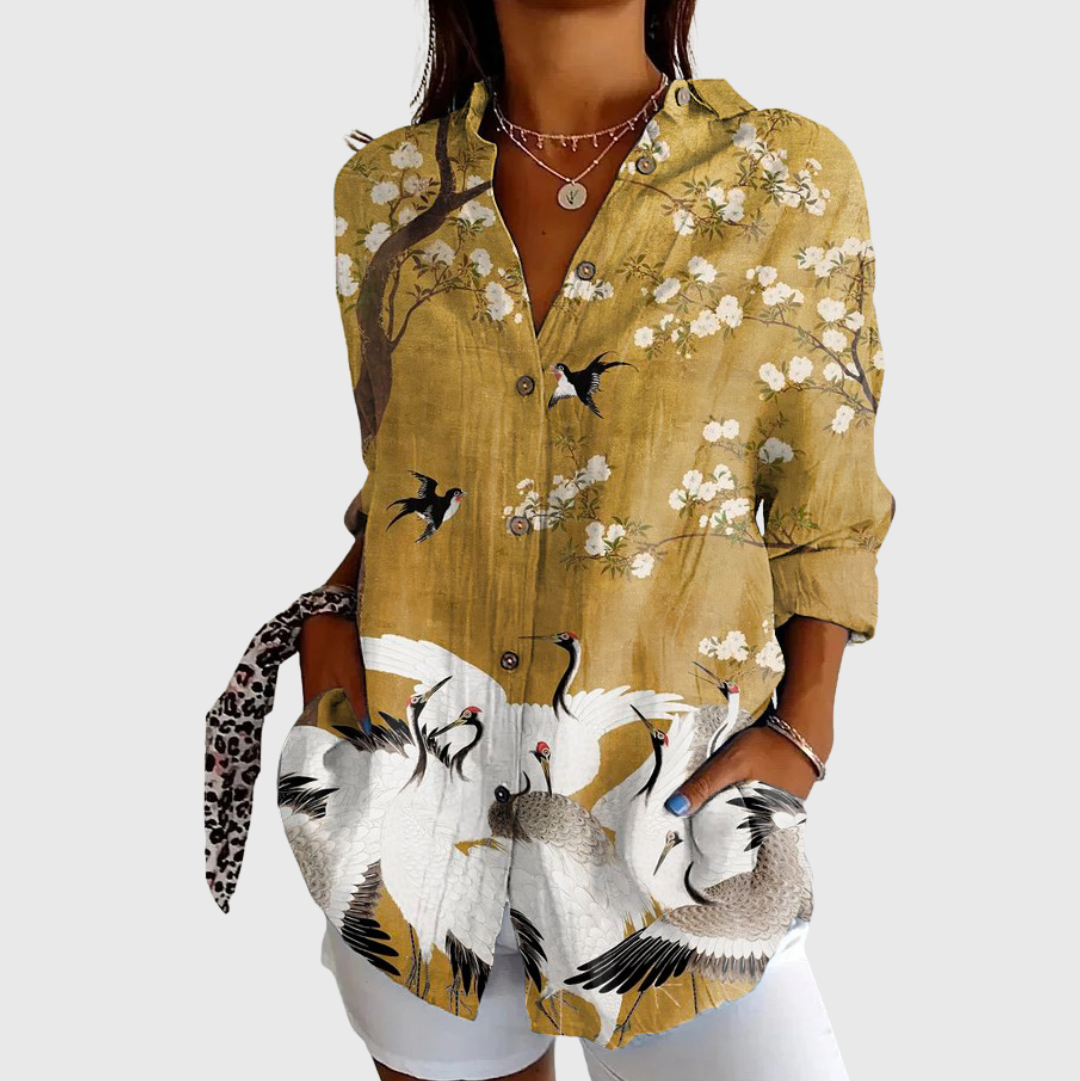 VERLAINE PARIS™ Blouse imprimée légère et colorée