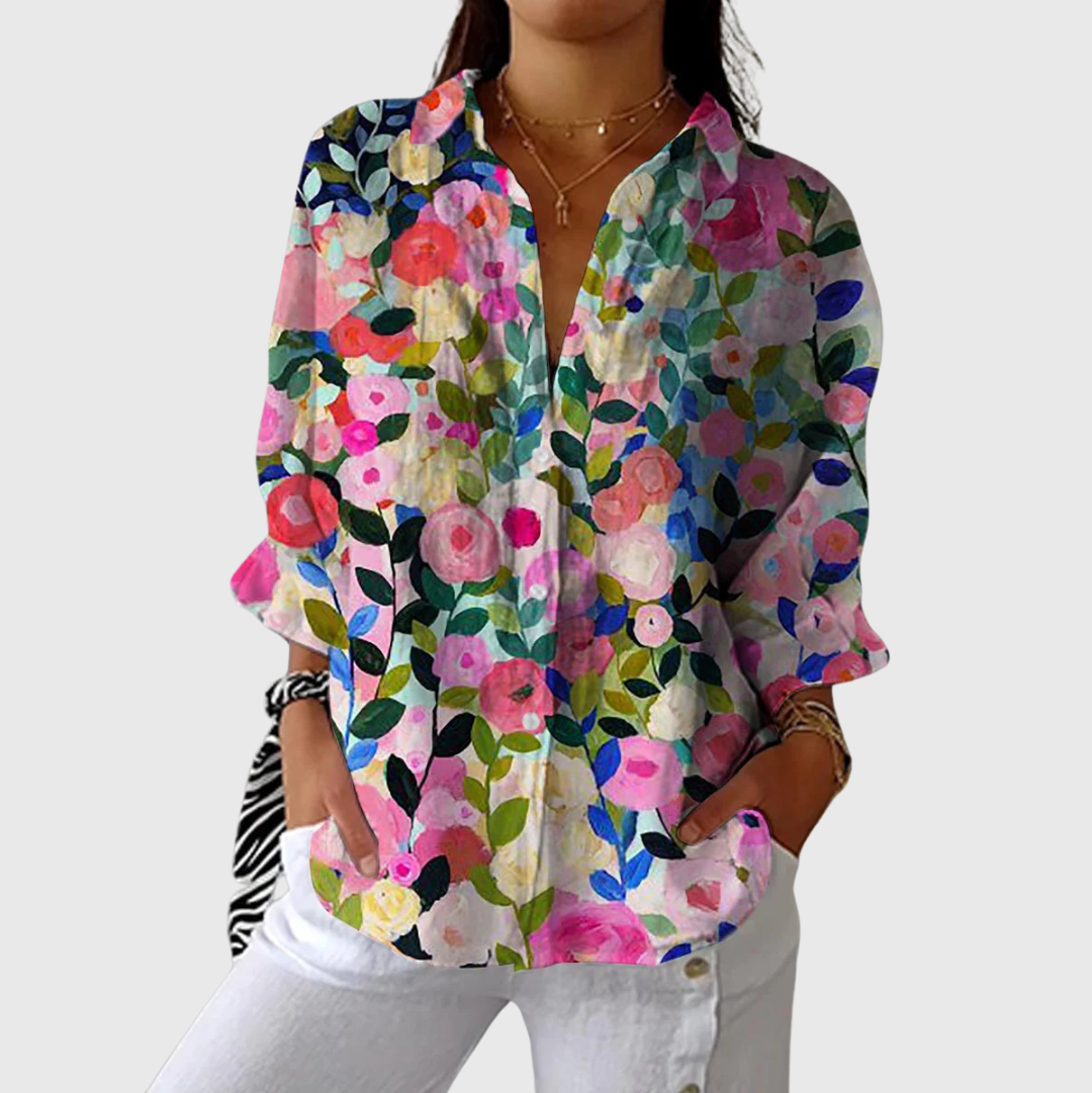VERLAINE PARIS™ Blouse imprimée légère et colorée