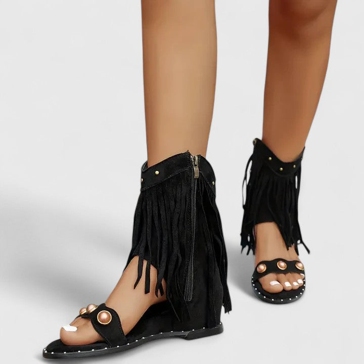 VERLAINE PARIS™- Sandales à Franges Chic