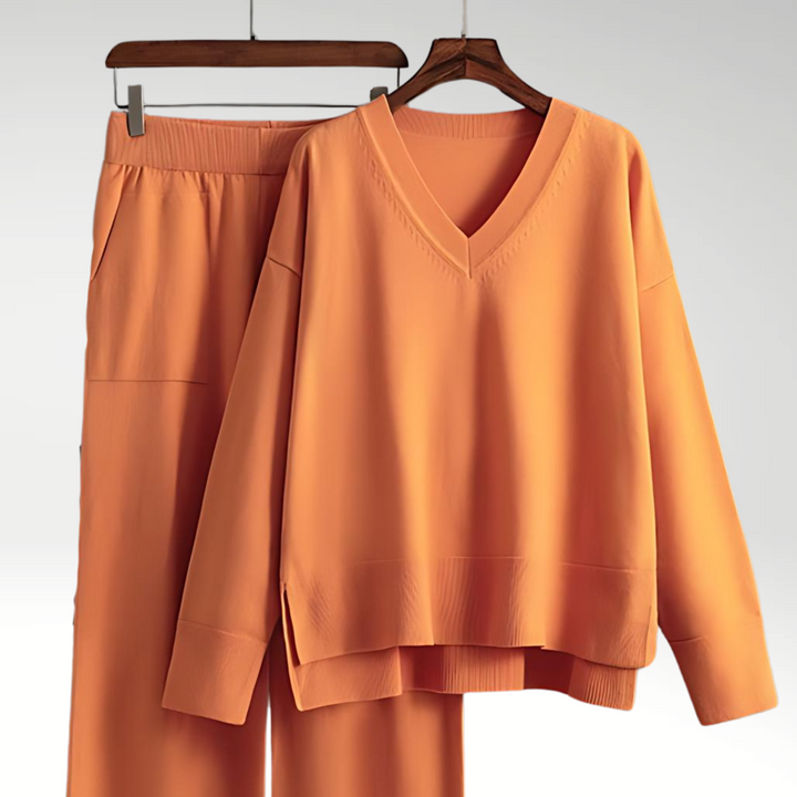 VERLAINE PARIS™| Luxe Ensemble deux pièces col V