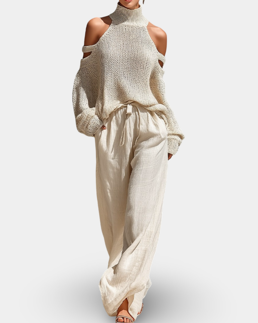 VERLAINE PARIS™| Ensemble à la mode en tricot et pantalon