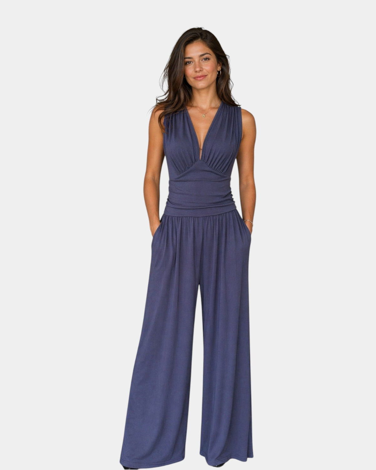 VERLAINE PARIS™| Combinaison sans manches à jambes larges chic