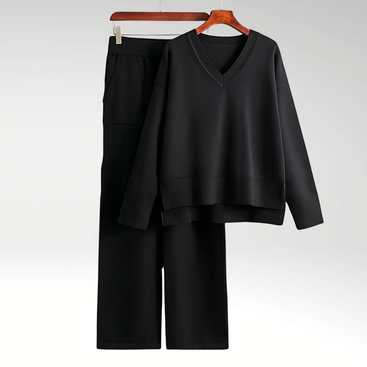 VERLAINE PARIS™| Ensemble deux pièces luxueux à col en V