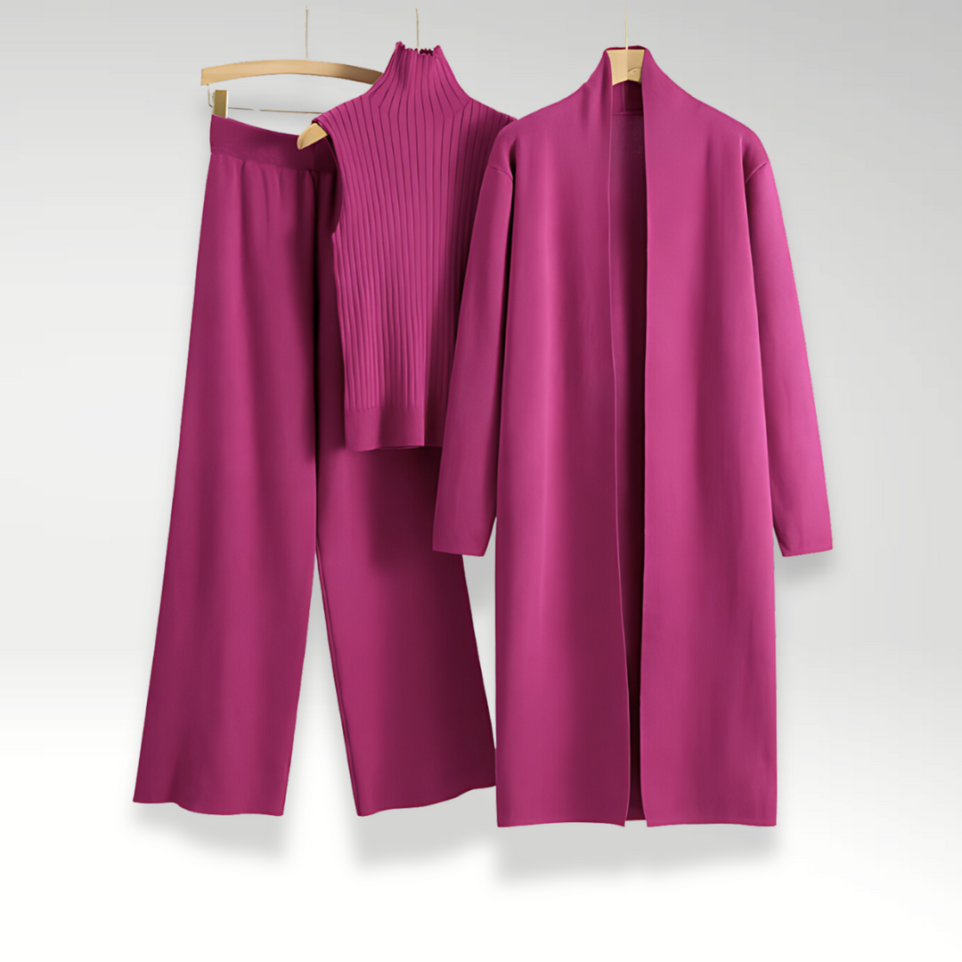 VERLAINE PARIS™ | Ensemble trois pièces en maille Luxe