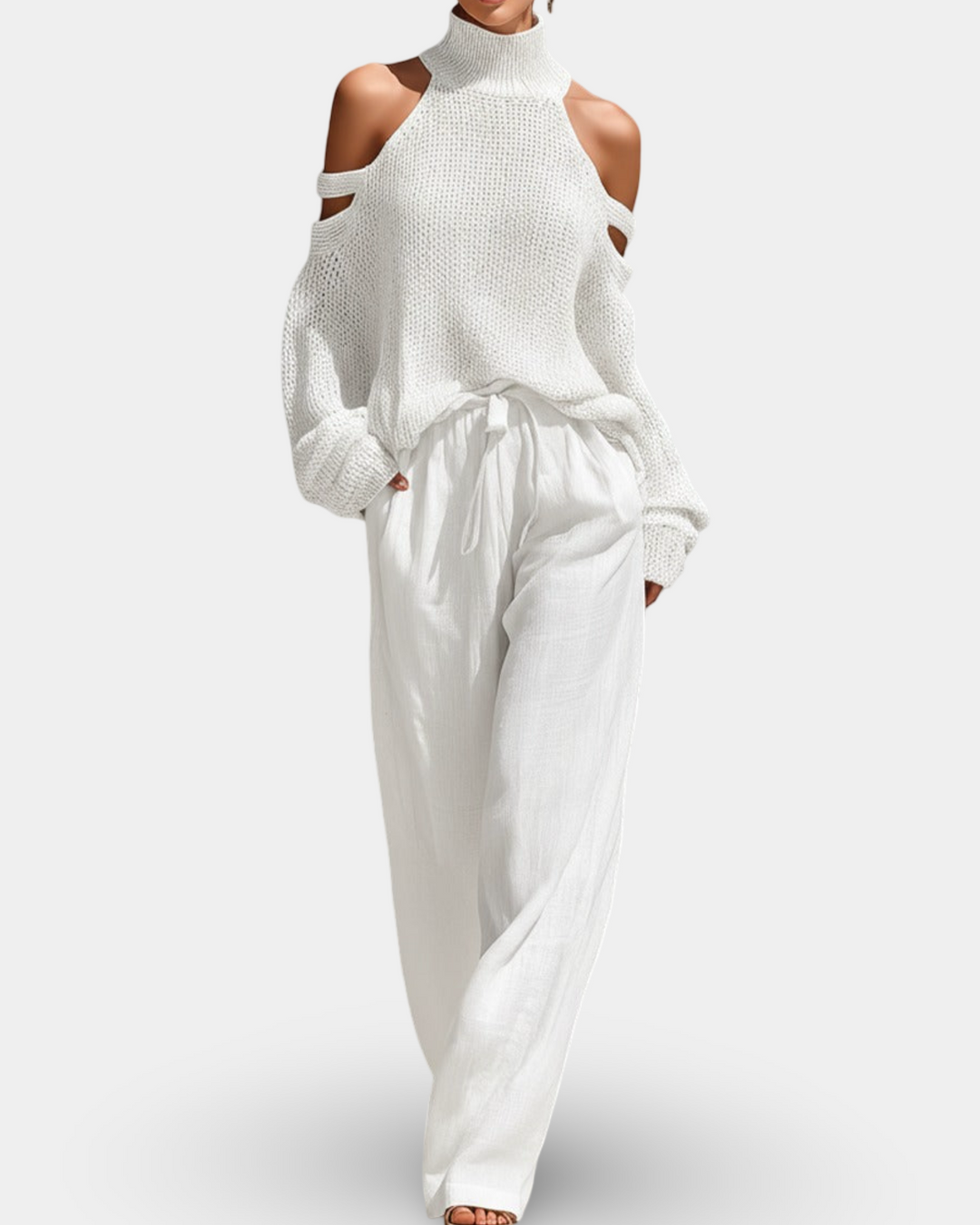 VERLAINE PARIS™| Ensemble à la mode en tricot et pantalon