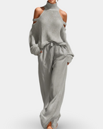 VERLAINE PARIS™| Ensemble à la mode en tricot et pantalon