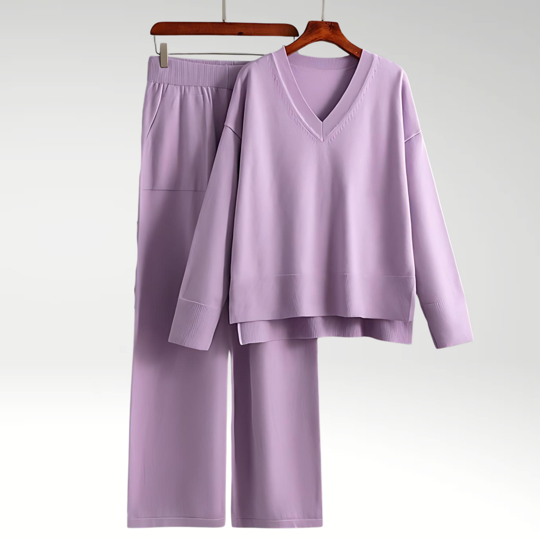VERLAINE PARIS™| Luxe Ensemble deux pièces col V