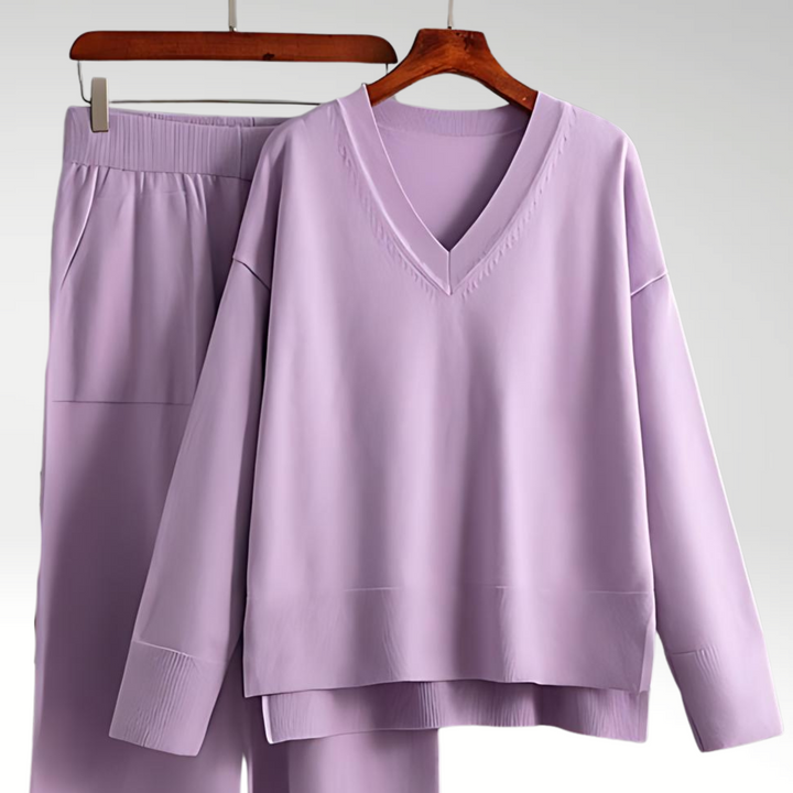 VERLAINE PARIS™| Luxe Ensemble deux pièces col V