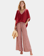 VERLAINE PARIS™| Ensemble pantalon et blouse à rayures
