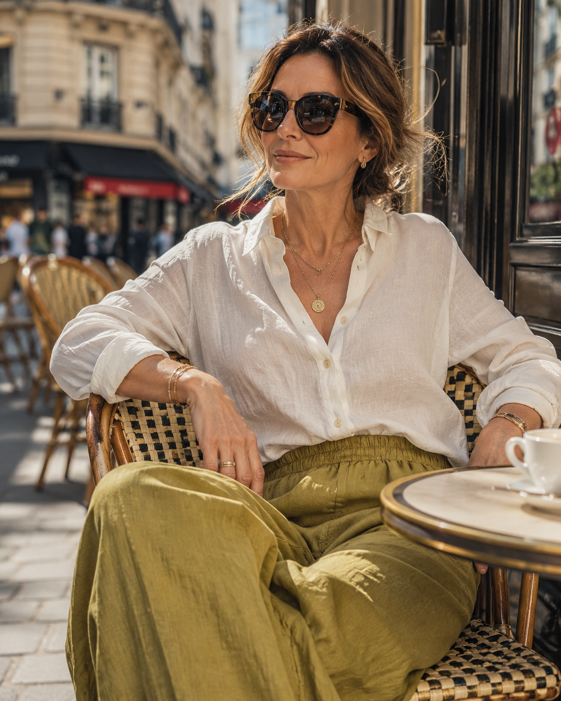 VERLAINE PARIS™ — Pantalon fluide en coton et lin