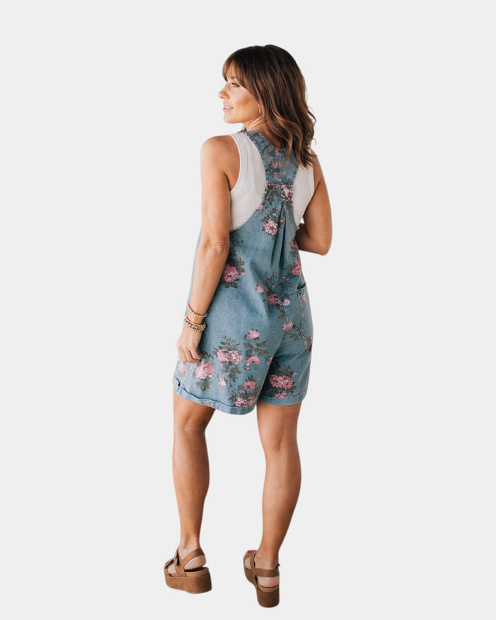 VERLAINE PARIS™| Salopette en jean fleurie