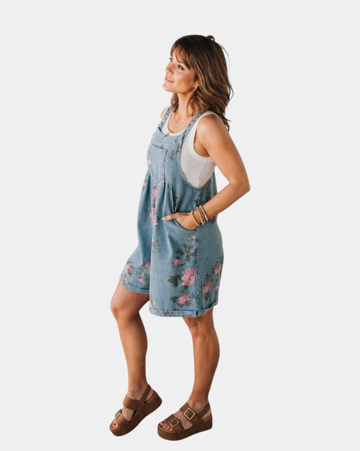 VERLAINE PARIS™| Salopette en jean fleurie