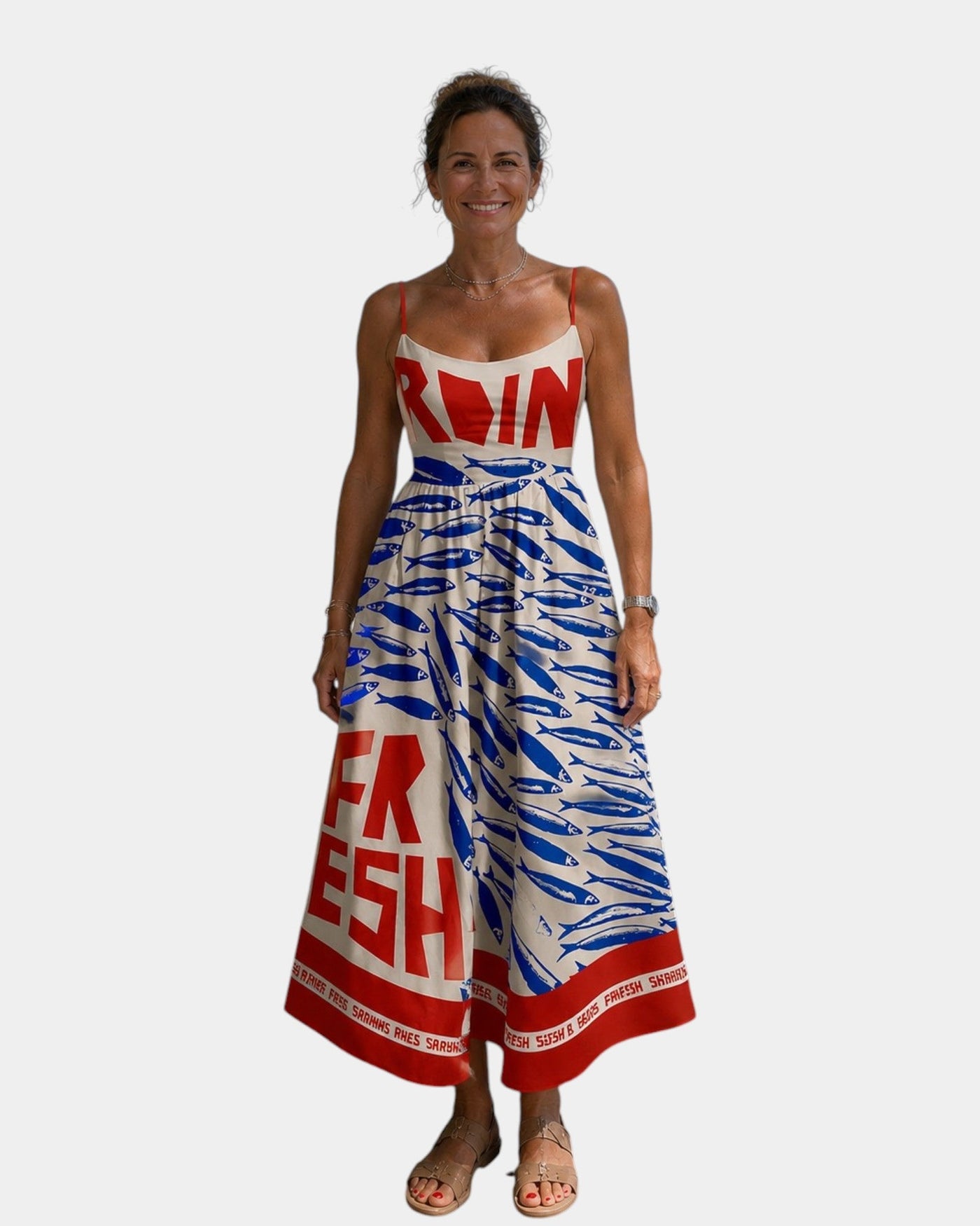 VERLAINE PARIS™| Robe midi à motif