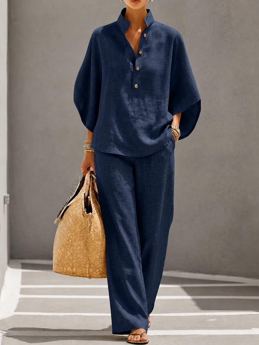 VERLAINE PARIS™| Ensemble Lin · Fluidité & Élégance Naturelle