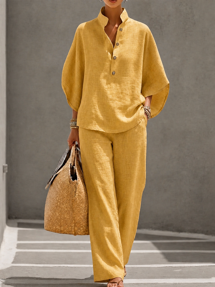 VERLAINE PARIS™| Ensemble Lin · Fluidité & Élégance Naturelle