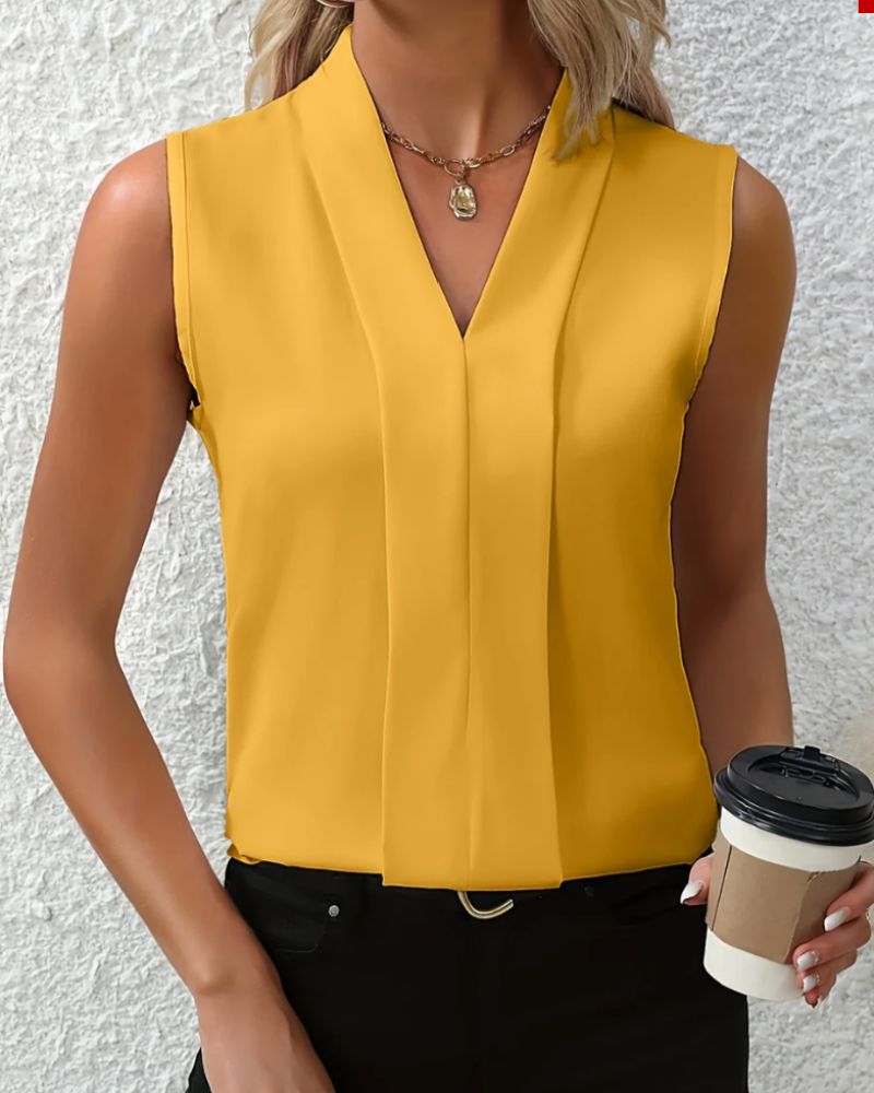 VERLAINE PARIS™| Top décontracté ample à col en V