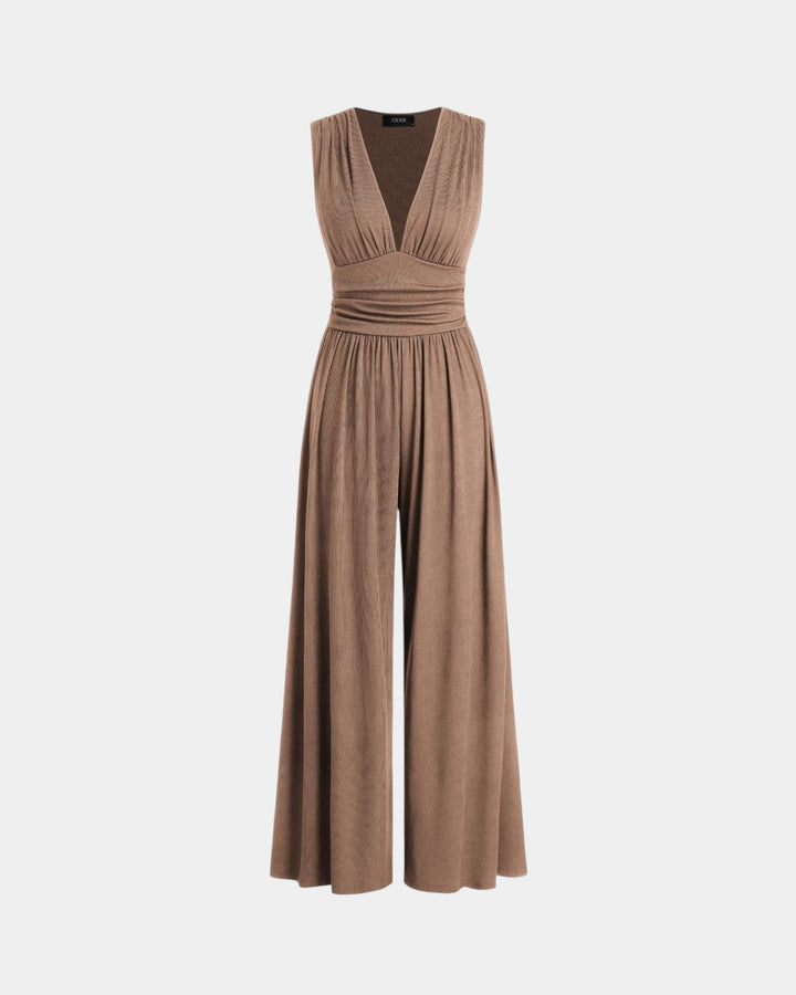 VERLAINE PARIS™| Combinaison sans manches à jambes larges chic