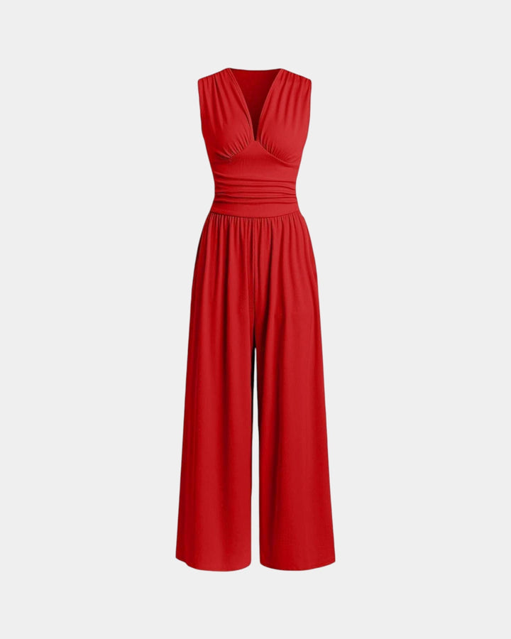 VERLAINE PARIS™| Combinaison sans manches à jambes larges chic