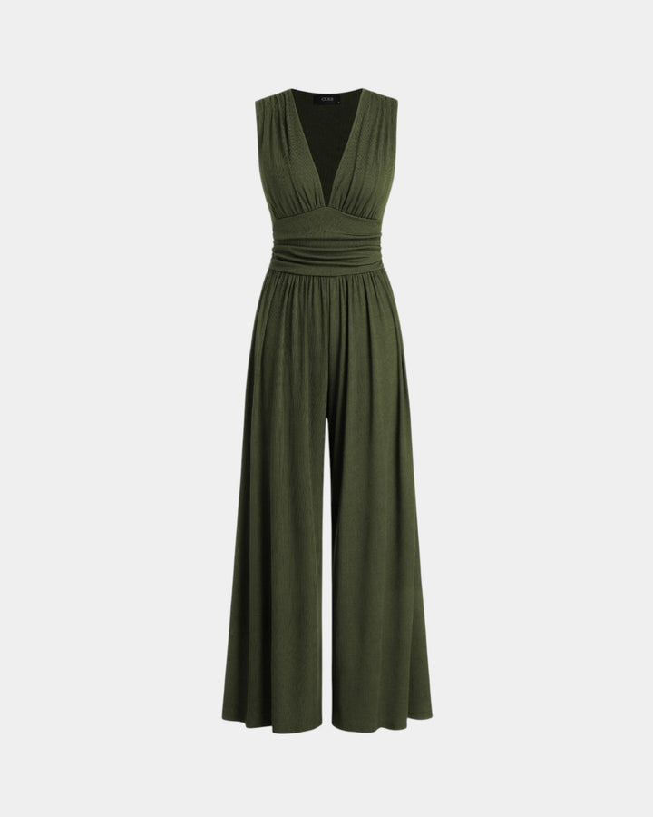 VERLAINE PARIS™| Combinaison sans manches à jambes larges chic