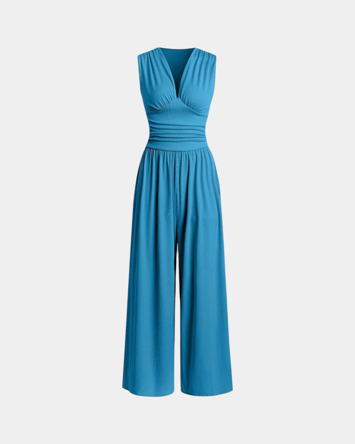 VERLAINE PARIS™| Combinaison sans manches à jambes larges chic