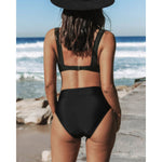 VERLAINE PARIS™- Maillot de bain uni à taille haute