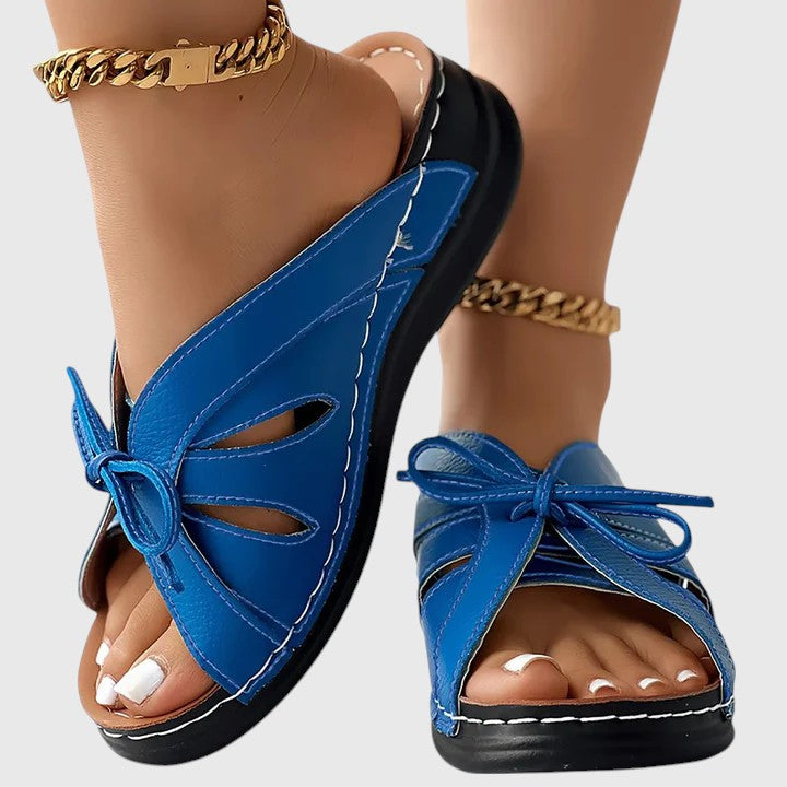 VERLAINE PARIS™- Sandales à Enfiler Chic avec Ruban