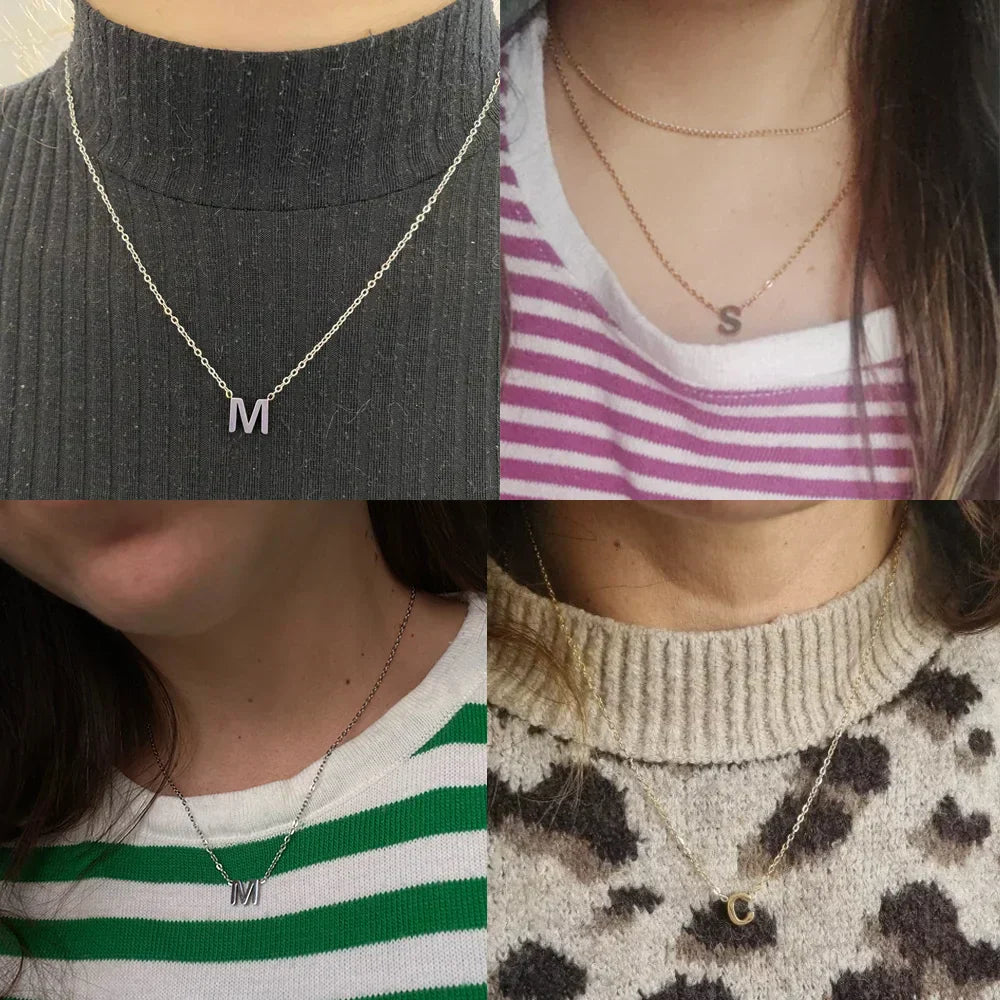 VERLAINE PARIS™ | Collier Pendentif Alphabet Brillant