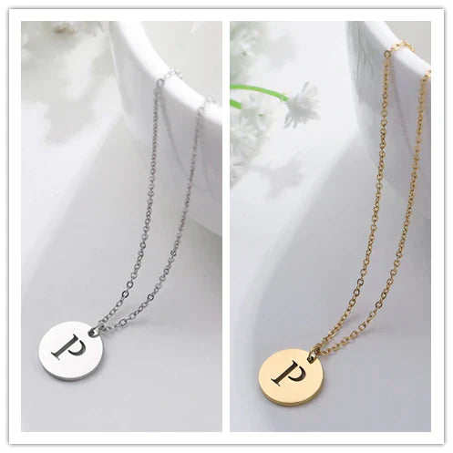 VERLAINE PARIS™ | Collier Pendentif Lettre en Or Élégant