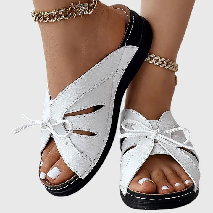 VERLAINE PARIS™- Sandales à Enfiler Chic avec Ruban