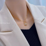 VERLAINE PARIS™ | Collier Pendentif Élégant en Cristal Rose et Or