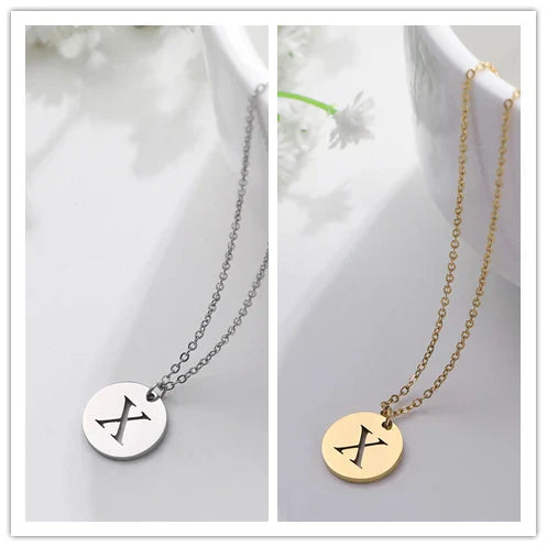 VERLAINE PARIS™ | Collier Pendentif Lettre en Or Élégant