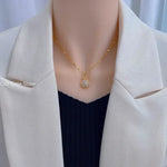 VERLAINE PARIS™ | Collier Pendentif Élégant en Cristal Rose et Or