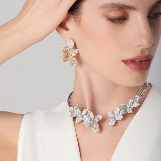 VERLAINE PARIS™ |Collier Élégant Fleur en Cristal