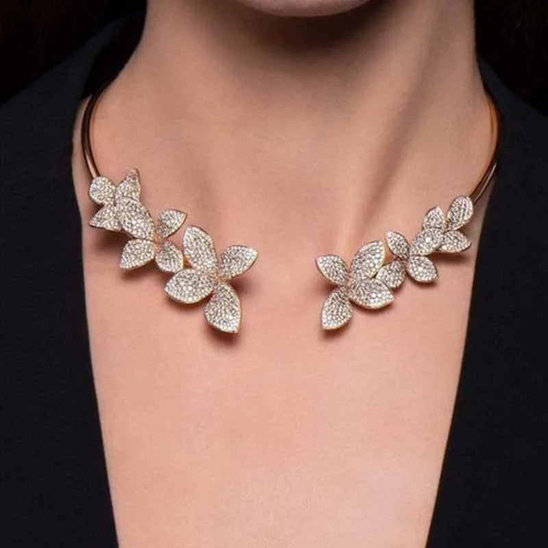VERLAINE PARIS™ |Collier Élégant Fleur en Cristal