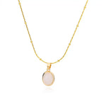 VERLAINE PARIS™ | Collier Pendentif Goutte d’Eau en Opale en Acier Inoxydable Doré Chic