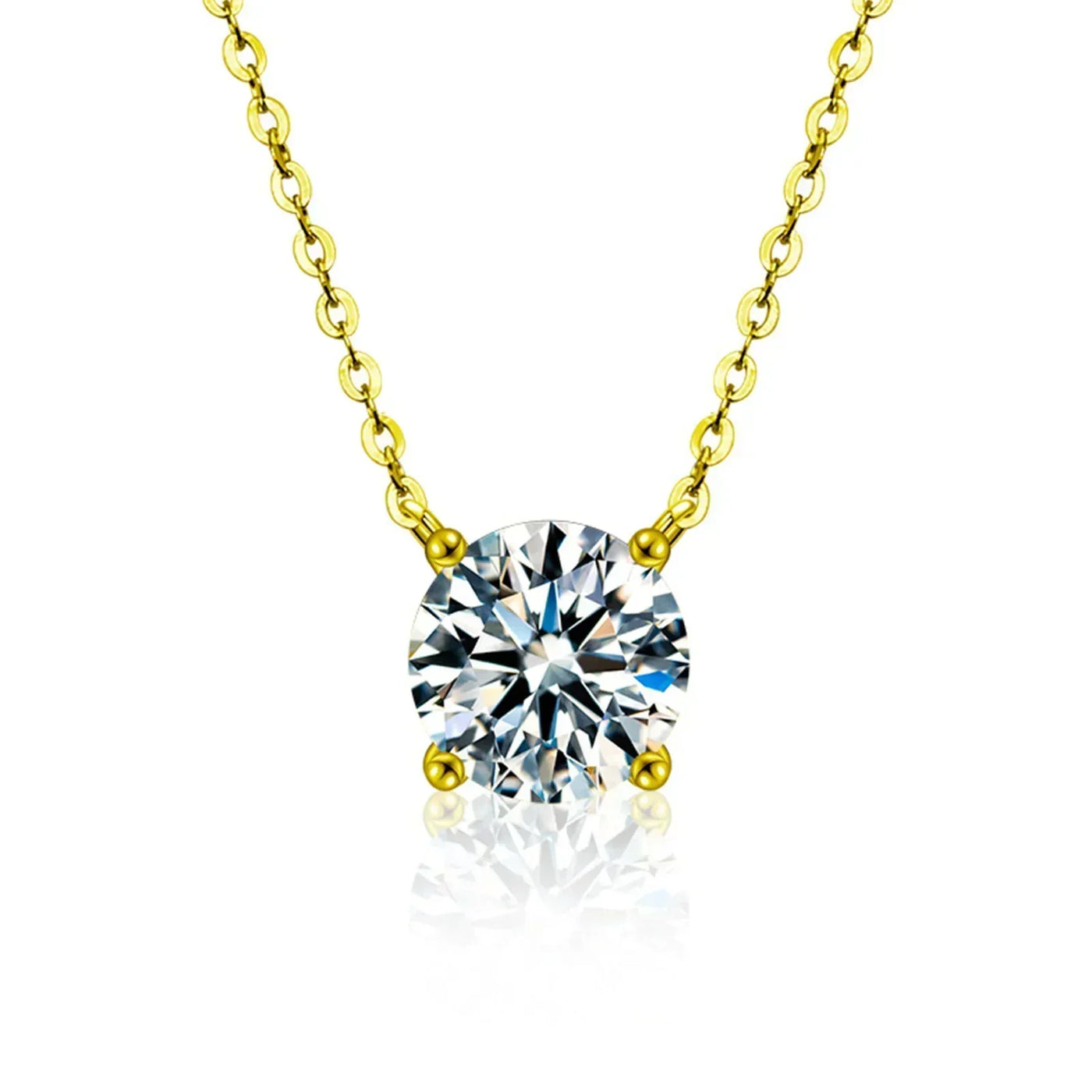 VERLAINE PARIS™ | Collier en argent sterling plaqué or avec zircon