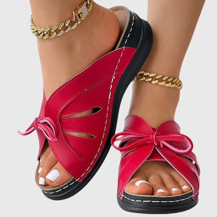 VERLAINE PARIS™- Sandales à Enfiler Chic avec Ruban