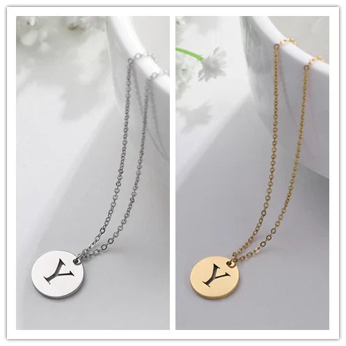 VERLAINE PARIS™ | Collier Pendentif Lettre en Or Élégant