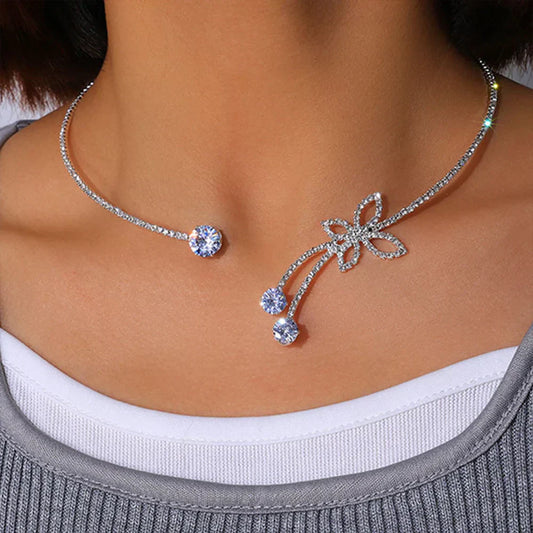 VERLAINE PARIS™ | Collier Ras-du-Cou Crystal Bloom