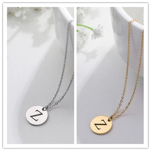 VERLAINE PARIS™ | Collier Pendentif Lettre en Or Élégant
