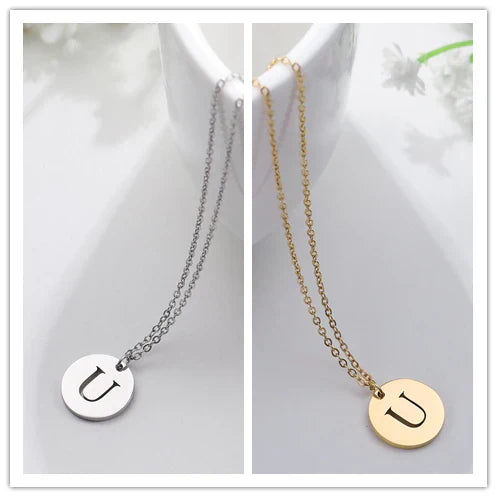 VERLAINE PARIS™ | Collier Pendentif Lettre en Or Élégant