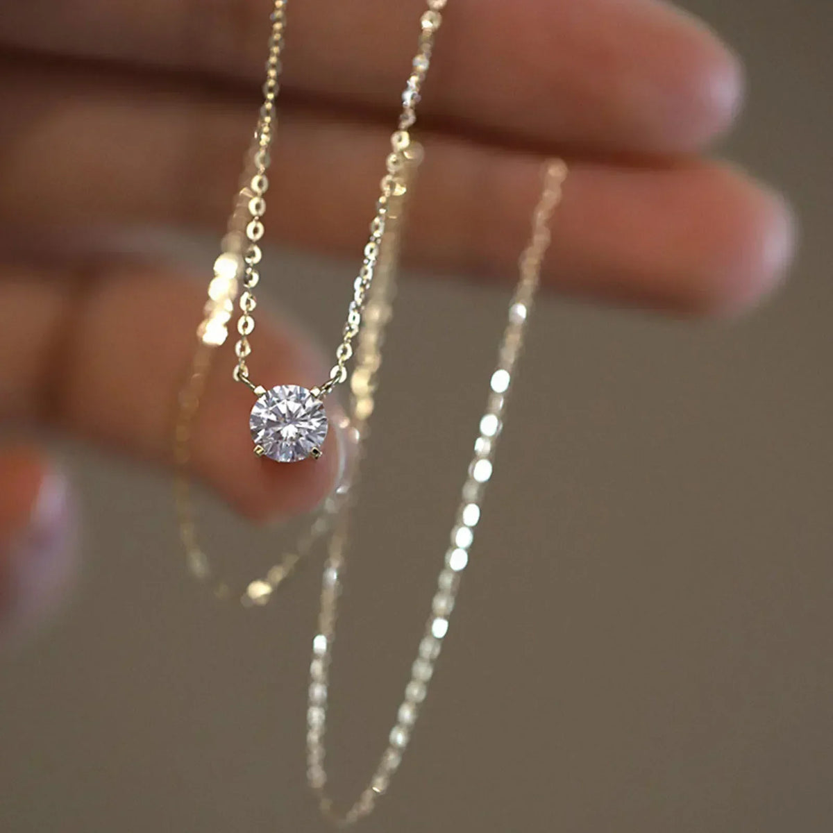 VERLAINE PARIS™ | Collier en argent sterling plaqué or avec zircon