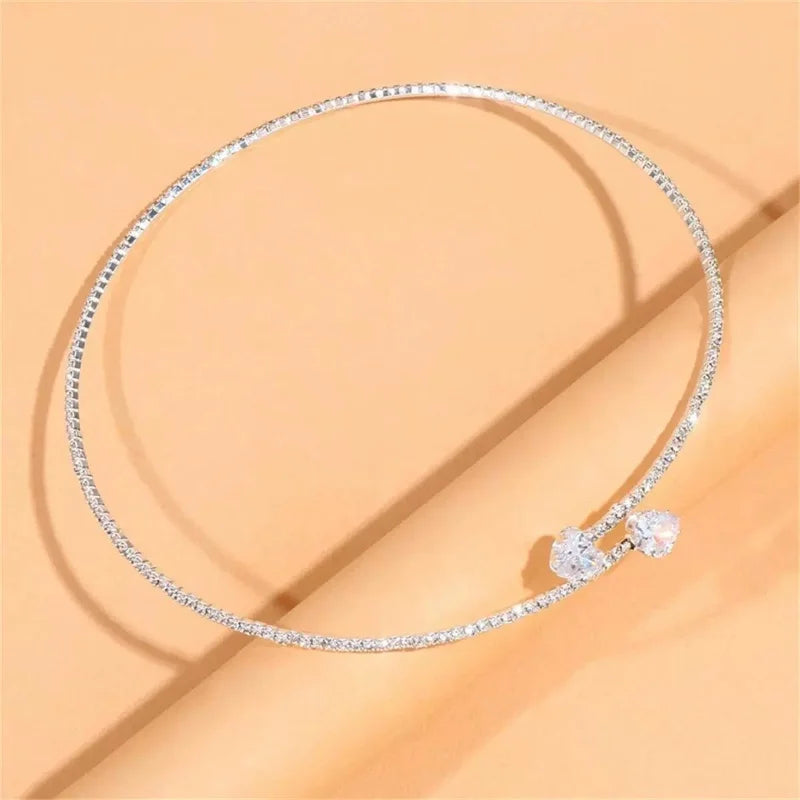 VERLAINE PARIS™ | Collier Ras-du-Cou Cœur en Cristal