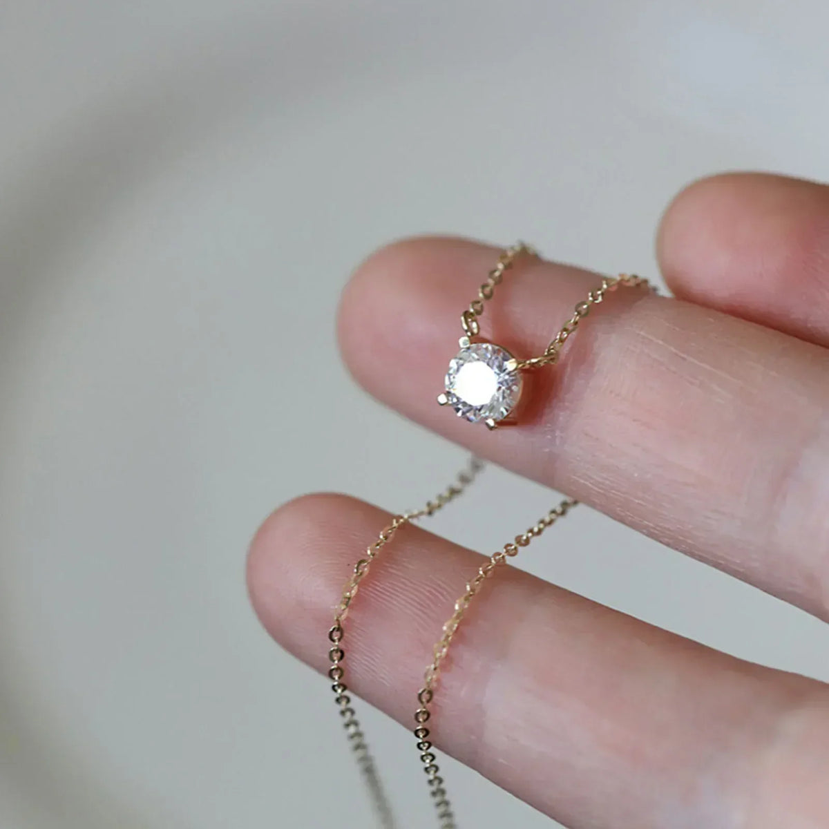 VERLAINE PARIS™ | Collier en argent sterling plaqué or avec zircon