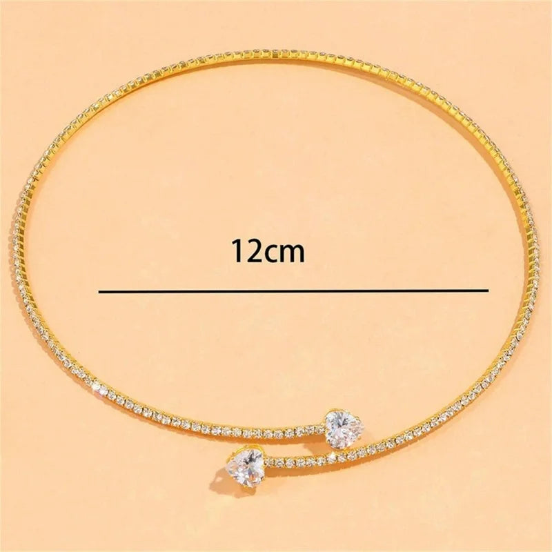 VERLAINE PARIS™ | Collier Ras-du-Cou Cœur en Cristal