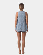 VERLAINE PARIS™| Ensemble short avec blouse en denim