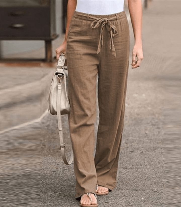 VERLAINE PARIS™- Pantalon Détente Femme Avec Cordon Et Taille Élastique