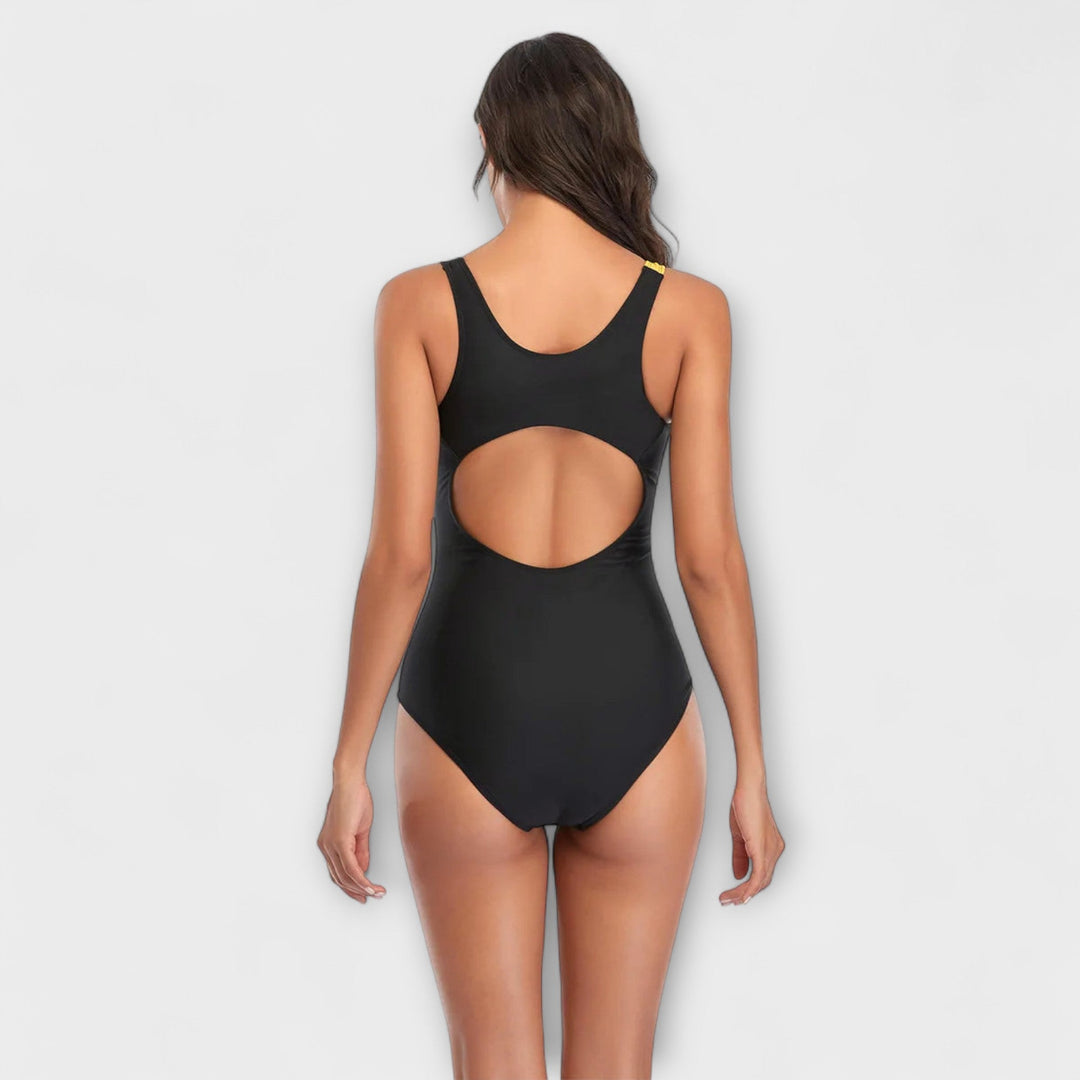 VERLAINE PARIS™ Maillot de Bain Une Pièce Sportif avec Découpe au Dos