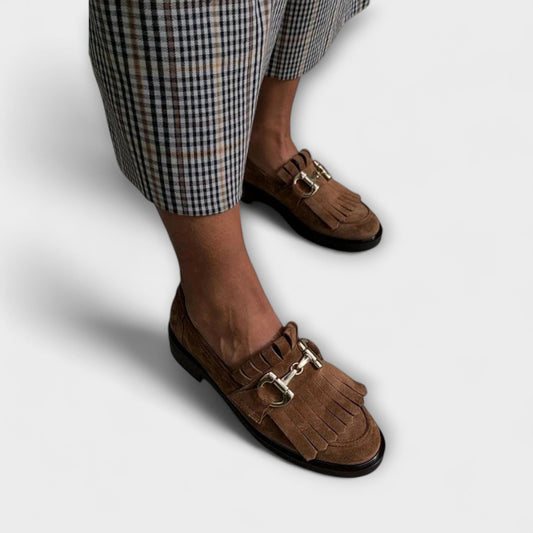 VERLAINE PARIS™ | Mocassins Marron à Bout Ronde