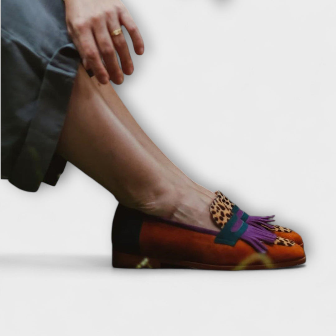 VERLAINE PARIS™ | Mocassin Marron Léopard